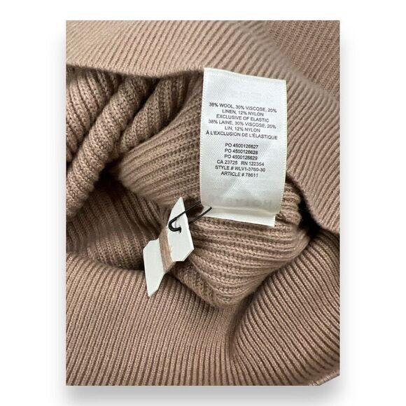 Artizia Babaton Tan Cardigan Wool Linen Blend Sweater Size Medium - Picture 4 of 5
